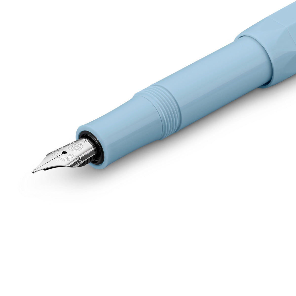 Silver nib medium fountain pen.