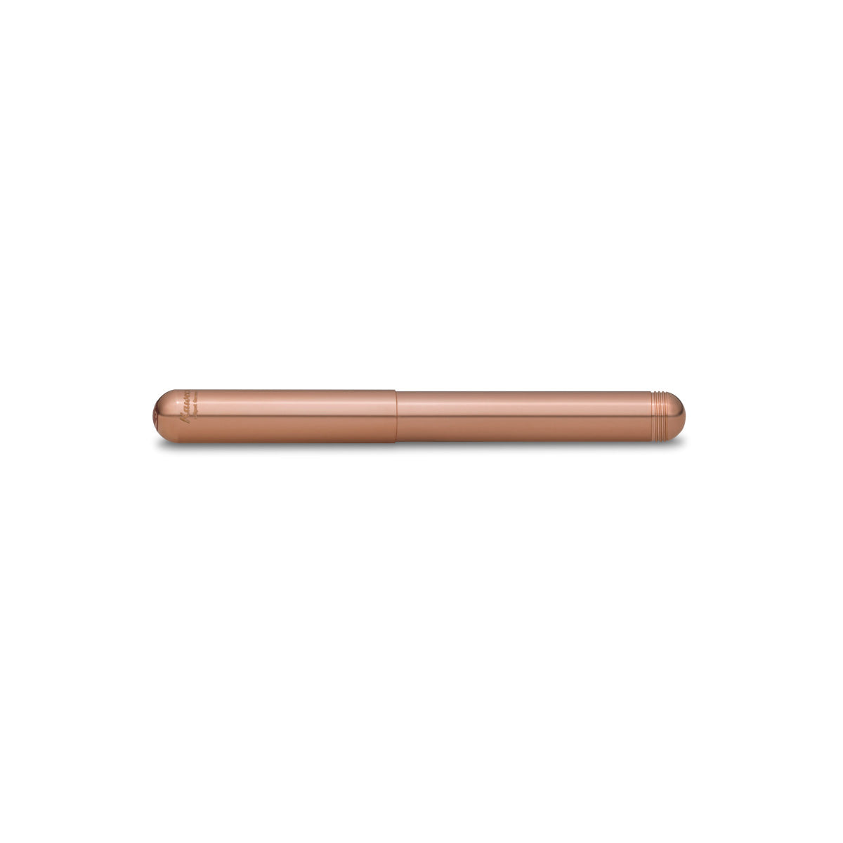 Closed copper fountain pen.