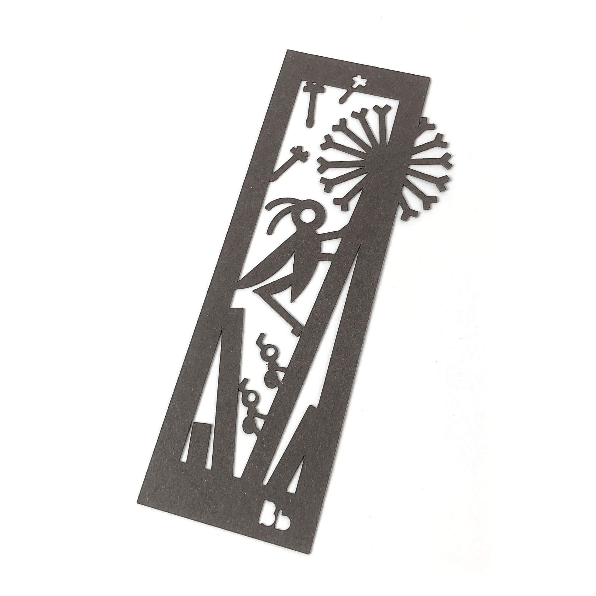 Cute bugs bookmark featuring insects and dandelion cut art.