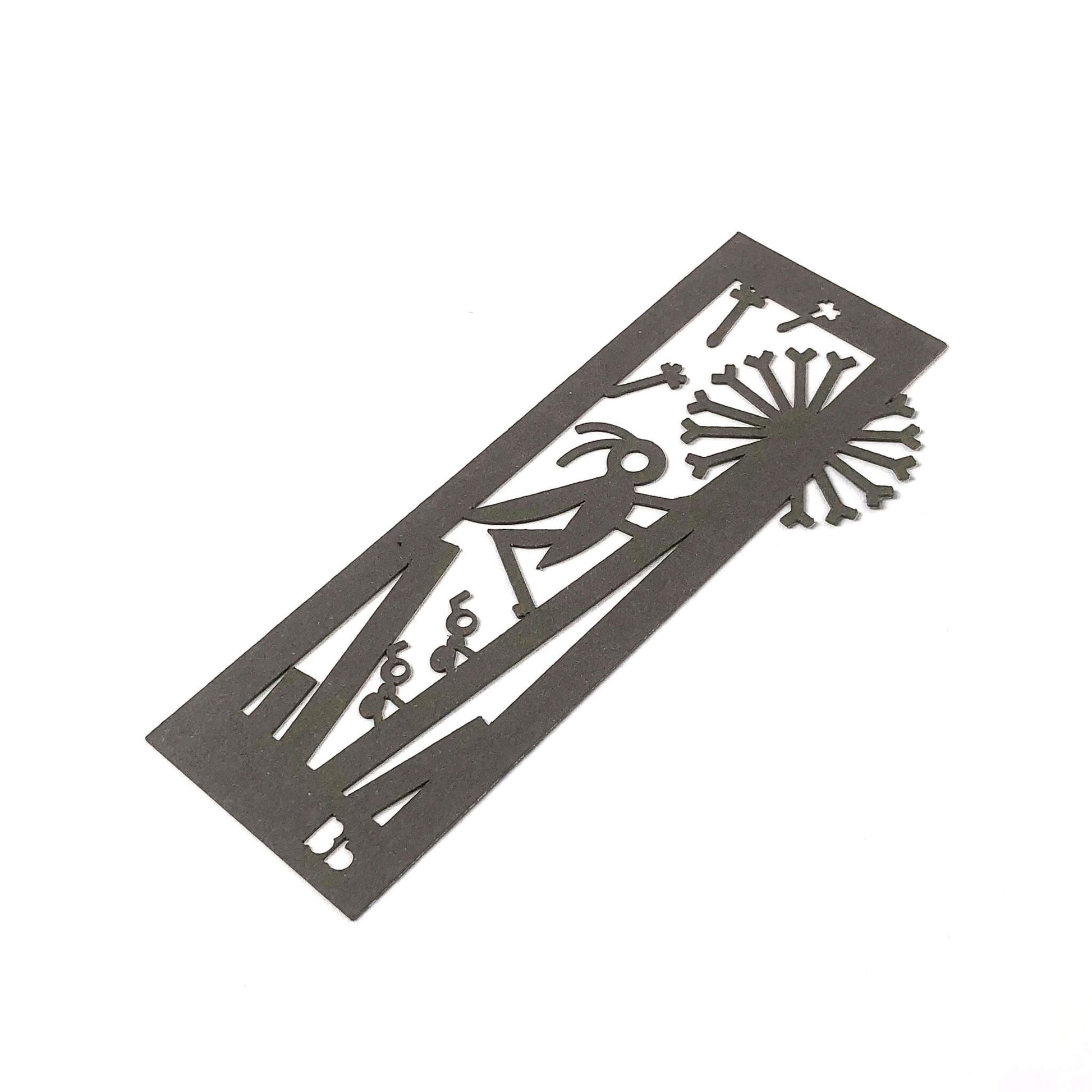 Bookmark with bugs and dandelion art.