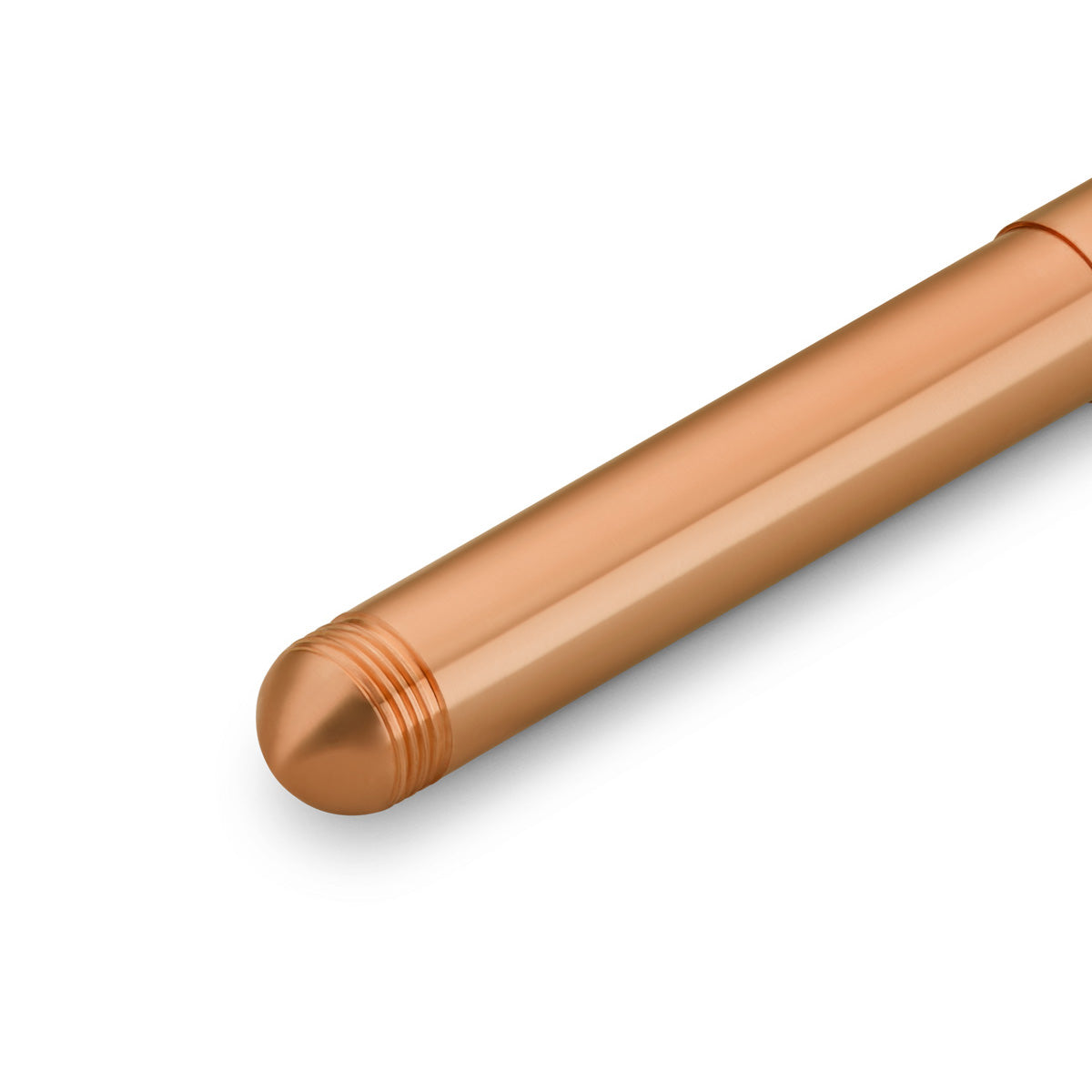 Closed copper fountain pen.