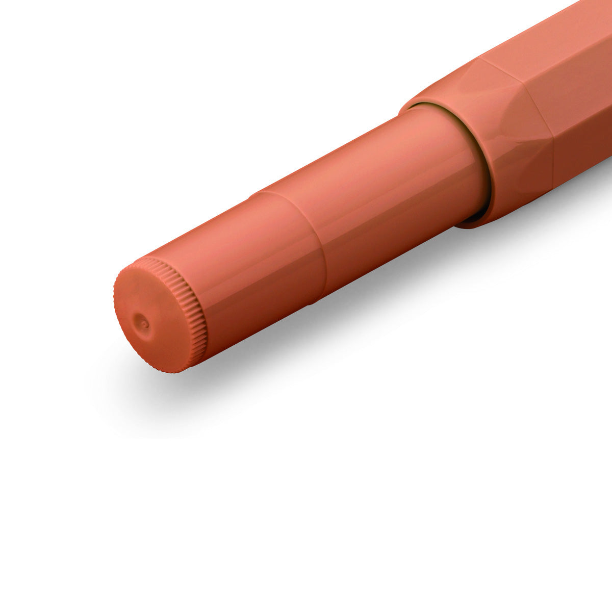 Closed red orange fountain pen.