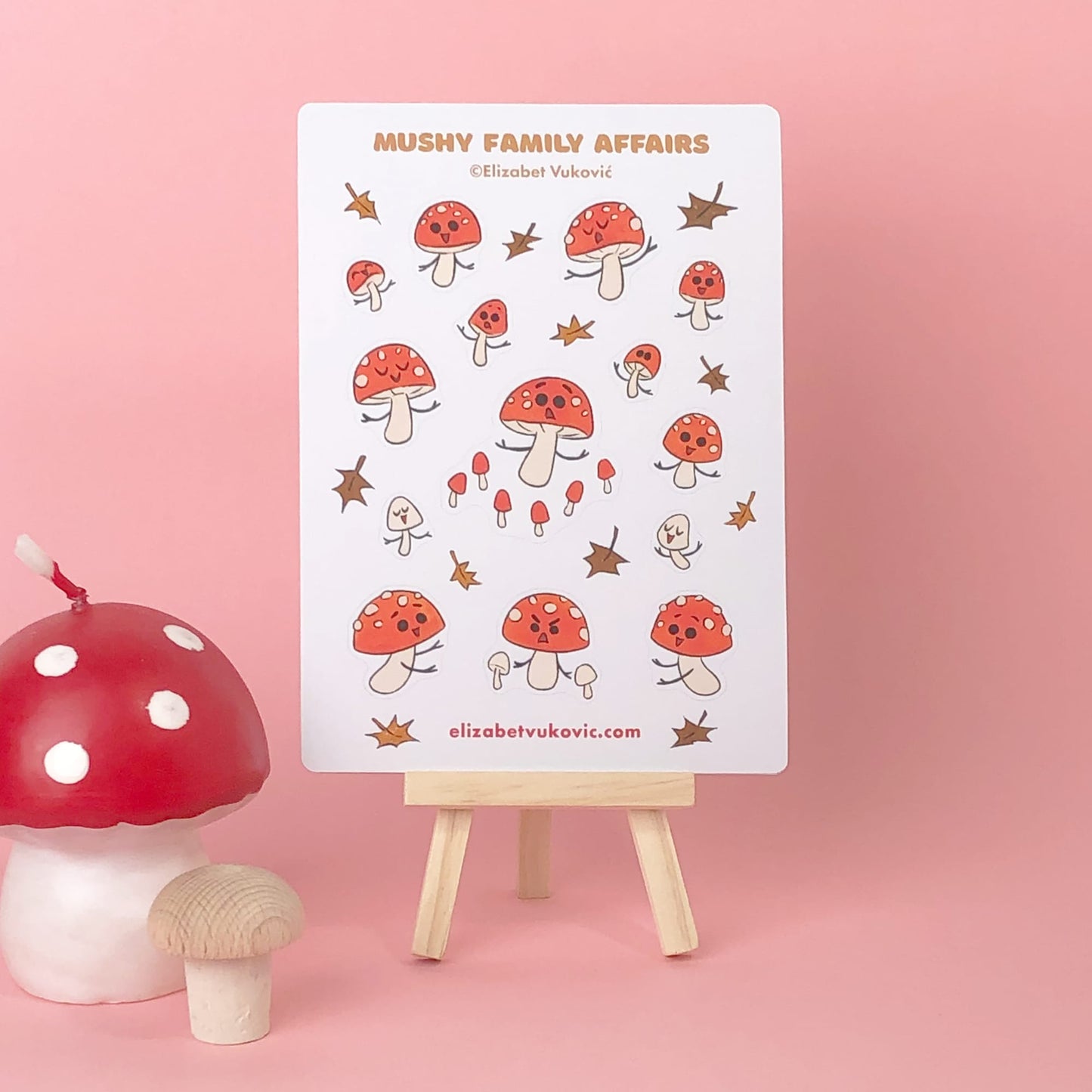 Mushroom Family Sticker Sheet