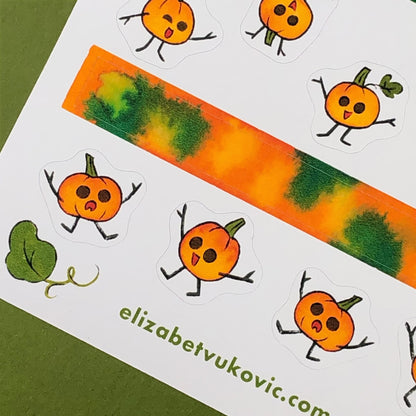 Pumpkins Washi Tape Sticker Sheet