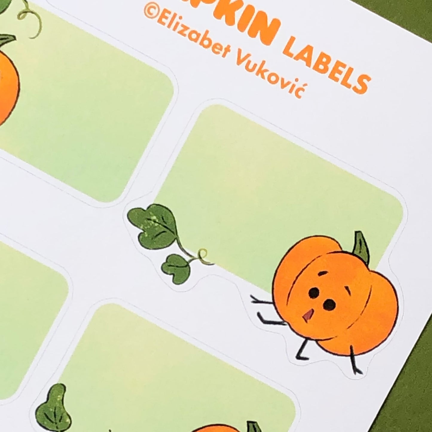 Pumpkins Labels Sticker Sheet